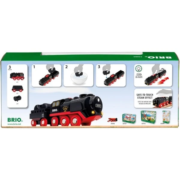 BRIO Batterie-Dampflok Mit Wassertank, Spielfahrzeug (schwarz/rot) 7 BRIO Batterie-Dampflok Mit Wassertank, Spielfahrzeug (schwarz/rot) – Bild 5