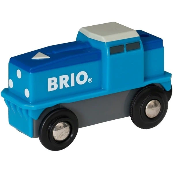 BRIO World Blaue Frachtlok Mit Batterie, Spielfahrzeug (blau/weiß) 3 BRIO World Blaue Frachtlok Mit Batterie, Spielfahrzeug (blau/weiß)