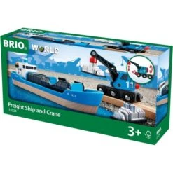 BRIO World Containerschiff Mit Kranwagen, Spielfahrzeug -Spielzeug Verkäufe BRIO World Containerschiff mit Kranwagen Spielfahrzeug@@1ss6e03e 4