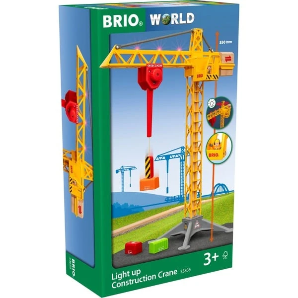 BRIO World Großer Baukran Mit Licht, Bahn 4 BRIO World Großer Baukran Mit Licht, Bahn – Bild 2