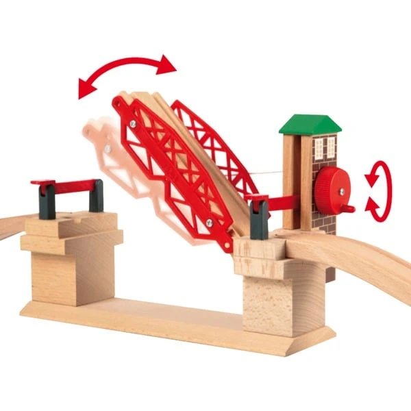 BRIO World Hebebrücke, Bahn (braun/rot) 4 BRIO World Hebebrücke, Bahn (braun/rot) – Bild 2