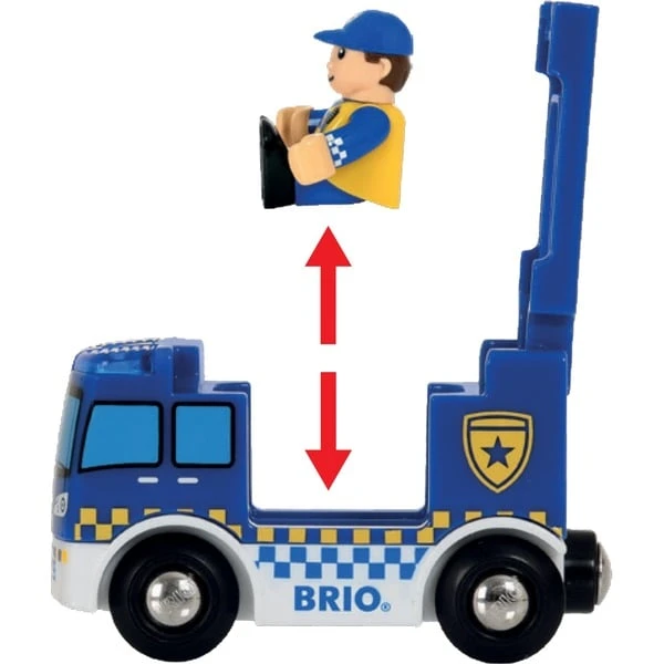 BRIO World Polizeistation Mit Einsatzfahrzeug, Spielgebäude (blau/schwarz) 6 BRIO World Polizeistation Mit Einsatzfahrzeug, Spielgebäude (blau/schwarz) – Bild 4