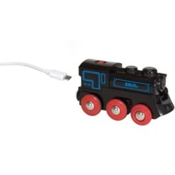 BRIO World Schwarze Akku-Lok Mit Micro-USB, Spielfahrzeug (schwarz)