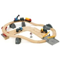 BRIO World Straßen & Schienen Steinverlade Set, Bahn
