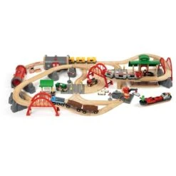 BRIO World Straßen Und Schienen Bahn Set Deluxe