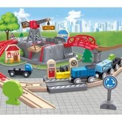 Hape Eisenbahn-Baukasten-Set -Spielzeug Verkäufe Hape Eisenbahn Baukasten Set@@1ss9he15 3
