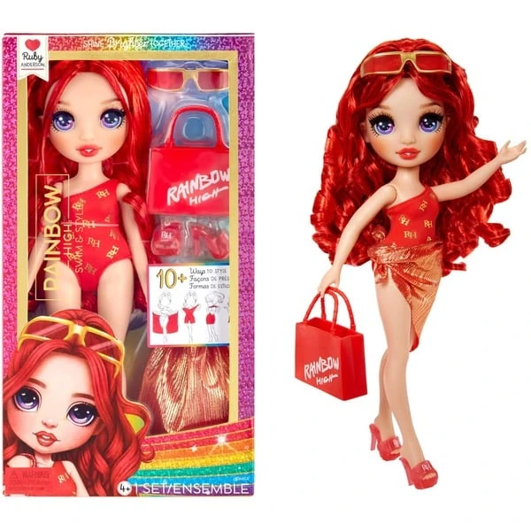 MGA Entertainment Rainbow High Swim & Style - Ruby (Red), Puppe 3 MGA Entertainment Rainbow High Swim & Style - Ruby (Red), Puppe