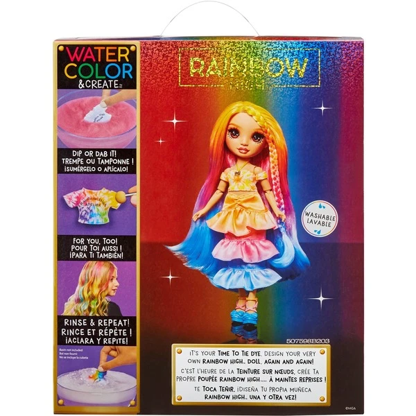 MGA Entertainment Rainbow High Watercolor & Create DIY Modepuppe - Braune Augen 12 MGA Entertainment Rainbow High Watercolor & Create DIY Modepuppe - Braune Augen – Bild 10