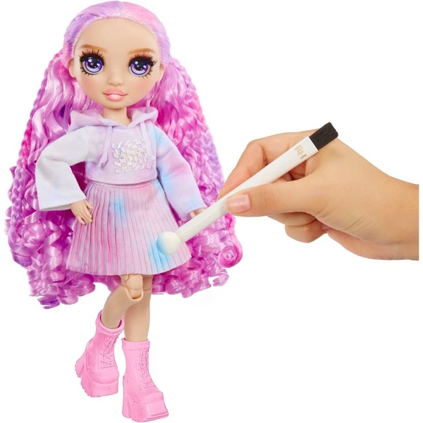 MGA Entertainment Rainbow High Watercolor & Create DIY Modepuppe - Violette Augen – Bild 5