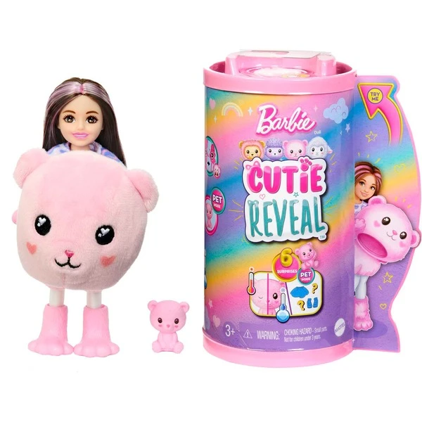 Mattel Barbie Cutie Reveal Chelsea Cozy Cute Serie - Teddybär, Puppe 3 Mattel Barbie Cutie Reveal Chelsea Cozy Cute Serie - Teddybär, Puppe