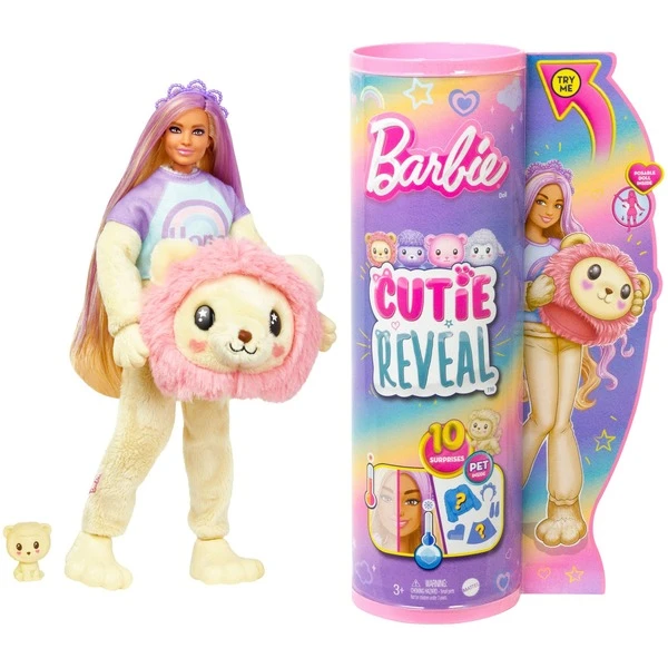 Mattel Barbie Cutie Reveal Cozy Cute Serie - Löwe, Puppe 4 Mattel Barbie Cutie Reveal Cozy Cute Serie - Löwe, Puppe – Bild 2