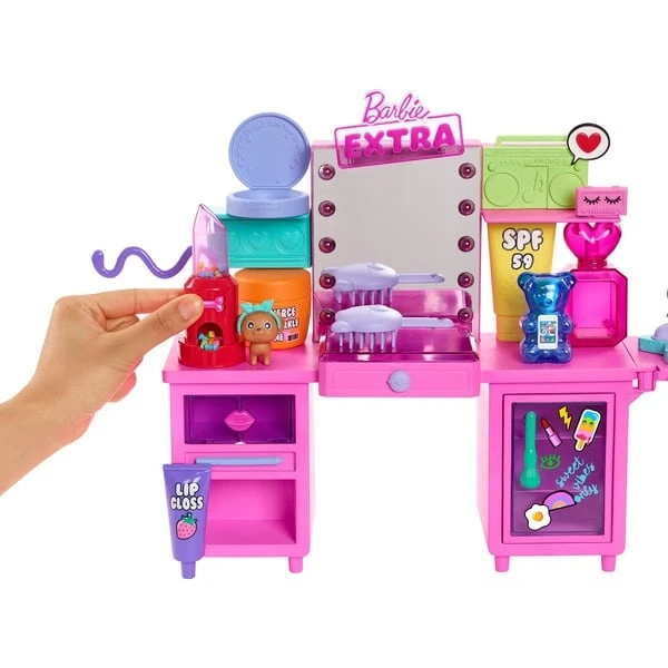 Mattel Barbie Extra Spielset Mit Puppe Und Stylingtisch 5 Mattel Barbie Extra Spielset Mit Puppe Und Stylingtisch – Bild 3
