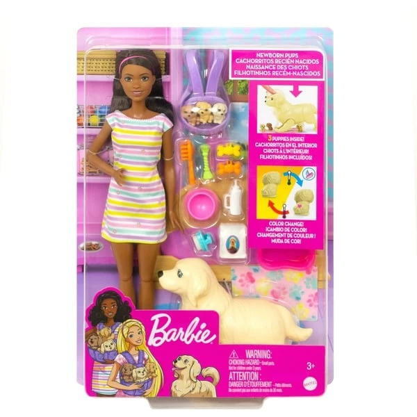 Mattel Barbie Puppe (brünett) Mit Hund Und Welpen 9 Mattel Barbie Puppe (brünett) Mit Hund Und Welpen – Bild 7