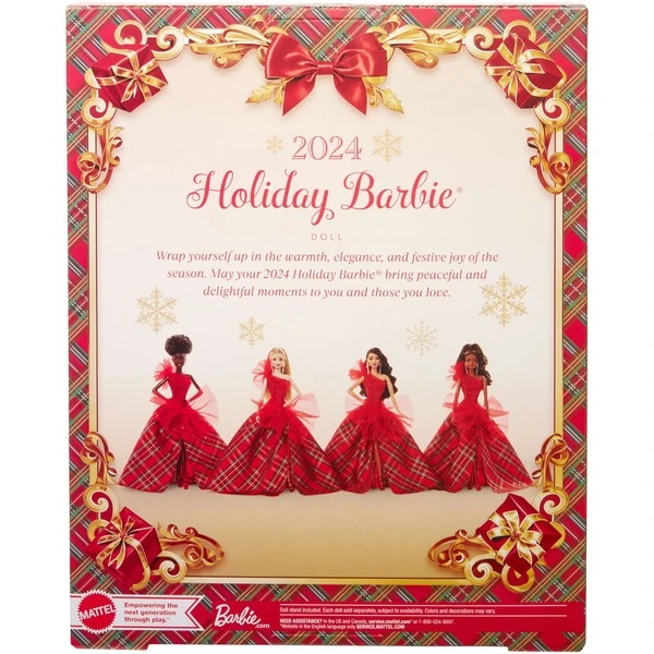 Mattel Barbie Signature 2024 Holiday Barbie Modepuppe (blond Mit Karokleid) 8 Mattel Barbie Signature 2024 Holiday Barbie Modepuppe (blond Mit Karokleid) – Bild 6
