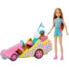 Mattel Barbie Stacie Go-Kart, Puppe (mit Hündchen, Zubehör Und Stickerbogen)