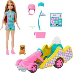 Mattel Barbie Stacie Go-Kart, Puppe (mit Hündchen, Zubehör Und Stickerbogen) -Spielzeug Verkäufe Mattel Barbie Stacie Go Kart Puppe@@100025578 4
