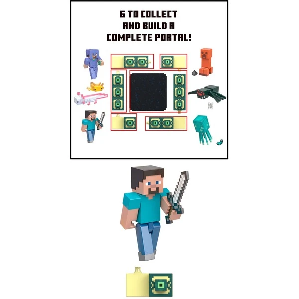 Mattel Minecraft Core Figure Steve, Spielfigur 10 Mattel Minecraft Core Figure Steve, Spielfigur – Bild 8