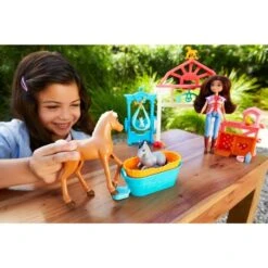 Mattel Spirit Luckys Tierbaby-Pflegestation Mit Pony & Fohlen, Puppe -Spielzeug Verkäufe Mattel Spirit Luckys Tierbaby Pflegestation mit Pony Fohlen Puppe@@1807754 9