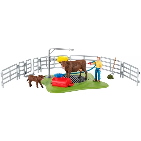 Schleich Farm World Kuh Waschstation, Spielfigur 3 Schleich Farm World Kuh Waschstation, Spielfigur