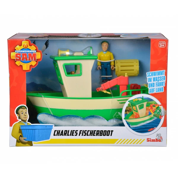 Simba Feuerwehrmann Sam Charlies Fischerboot Mit Figur, Spielfahrzeug 9 Simba Feuerwehrmann Sam Charlies Fischerboot Mit Figur, Spielfahrzeug – Bild 7