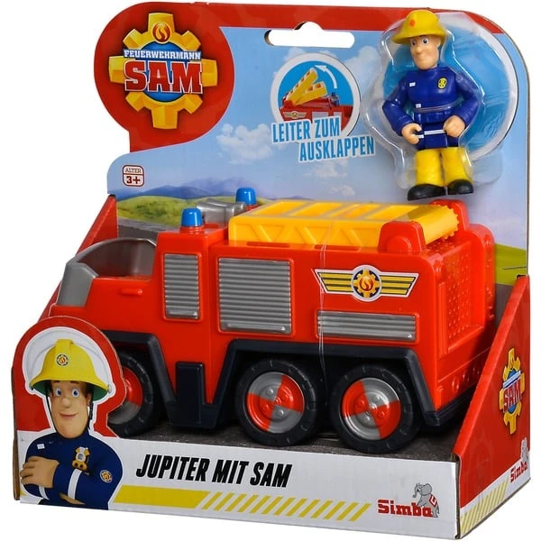 Simba Feuerwehrmann Sam Jupiter Mit Sam Figur, Spielfahrzeug (rot/gelb) 6 Simba Feuerwehrmann Sam Jupiter Mit Sam Figur, Spielfahrzeug (rot/gelb) – Bild 4
