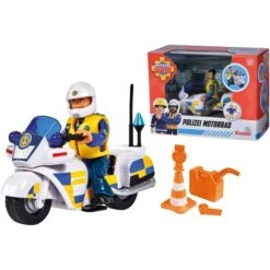 Simba Feuerwehrmann Sam Polizei-Motorrad, Spielfahrzeug (mit Figur)