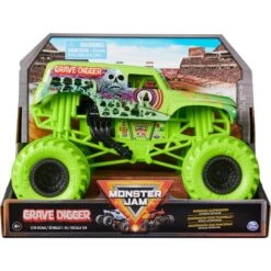 Spin Master Monster Jam - Offizieller Grave Digger Monster Truck, Spielfahrzeug (Maßstab 1:24)