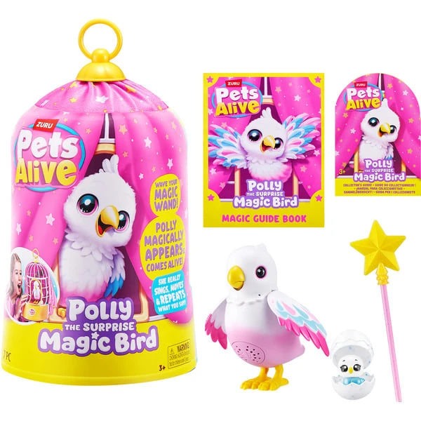ZURU Pets Alive - Polly The Magic Bird, Spielfigur 3 ZURU Pets Alive - Polly The Magic Bird, Spielfigur