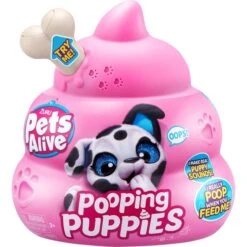 ZURU Pets Alive - Pooping Puppies Mops, Spielfigur