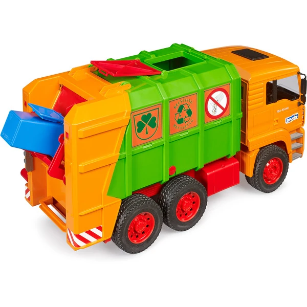 Bruder MAN TGA Müll-LKW Hecklader, Spielfahrzeug (orange) 4 Bruder MAN TGA Müll-LKW Hecklader, Spielfahrzeug (orange) – Bild 2