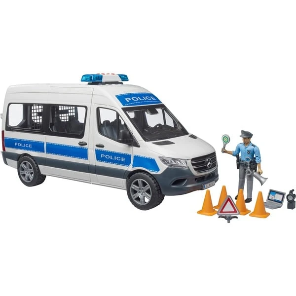 Bruder MB Sprinter Polizei Einsatzfahrzeug Mit Light & Sound Modul, Modellfahrzeug 3 Bruder MB Sprinter Polizei Einsatzfahrzeug Mit Light & Sound Modul, Modellfahrzeug